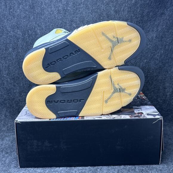 Air Jordan 5 Retro Sneakers Men’s Size 10 DC7501‑300 Jade Horizon Yellow Tint main image 8